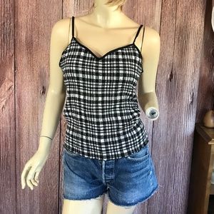 Cinema Etoile Tank Top Black & White Small